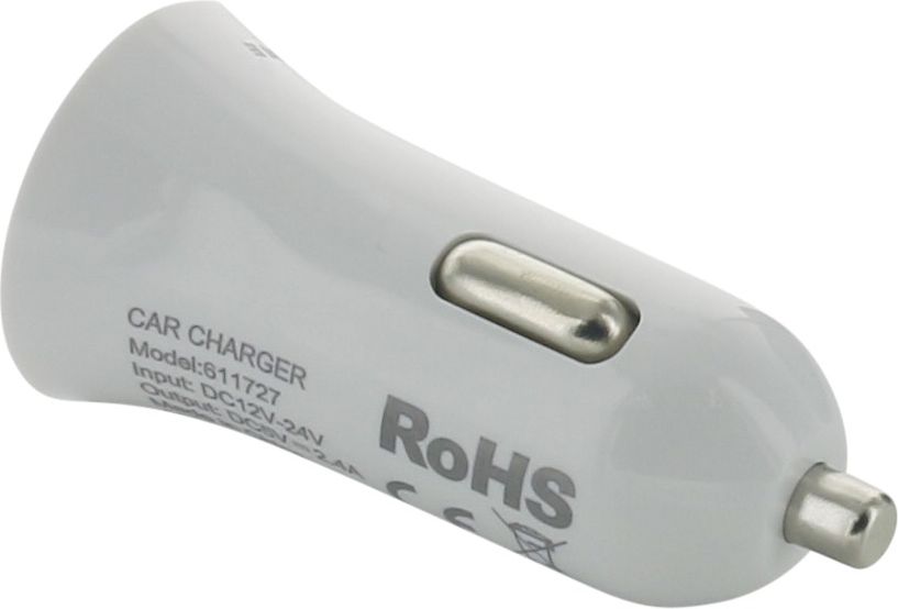 Holdit Smartline car ch ger 2,4A USB white iekārtas lādētājs