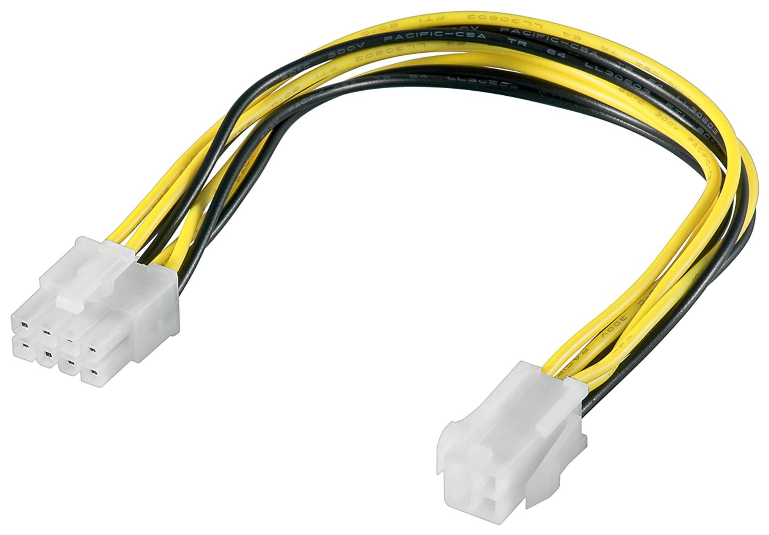 Goobay 51358 ATX12 P4 PC power cable/adapter; 4-pin to 8-pin, 0.2m kabelis datoram