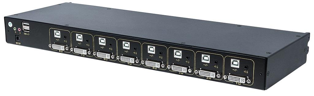 Intellinet KVM Switch Modularer 8-Port DVI KVM komutators