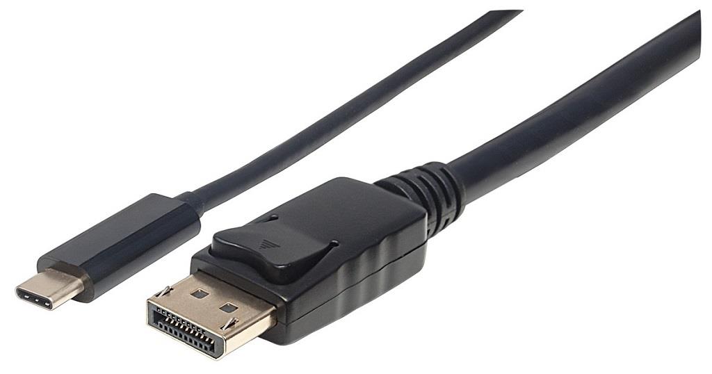 Manhattan USB Typ C auf DisplayPort-Adapterkabel 1m schwarz kabelis, vads