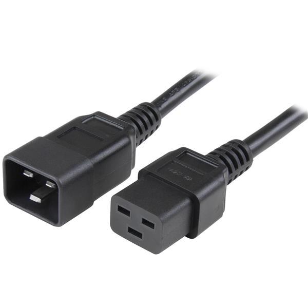 Manhattan Extension power cable IEC320 C19 to C20 16A 2m black Barošanas kabelis