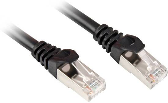 Sharkoon RJ45 CAT.6a SFTP LSOH black 5,0m - Halogen free kabelis, vads