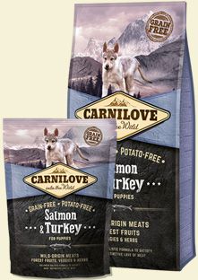 CARNILOVE Salmon & Turkey For Puppies - 1.5 kg barība suņiem