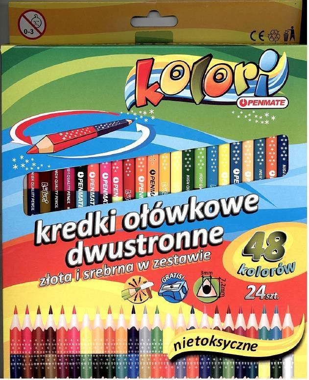 Penmate Kredki Premium Kolori 24szt-48 kolorow