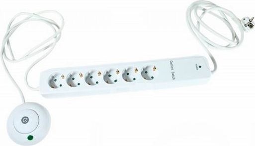 REV Multiple socket outlet  1,5m 6-fold with control switch kabelis, vads