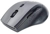 Wireless Mouse Curve Manhattan, Laser, USB, 1600dpi grau/sw. Datora pele