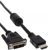 InLine HDMI cable - DVI-D 1.5m black (17664) kabelis video, audio