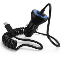 HAMA CAR CHARGER MICRO   USB 2,4A BLACK iekārtas lādētājs