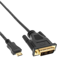 Kabel InLine Mini-HDMI -> DVI-D (M/M) Black 3m (17473P) kabelis video, audio
