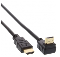 InLine HDMI Kabel, gewinkelt, with Ethernet, black - 1,5m kabelis video, audio