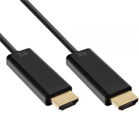 InLine 4K (UHD) Superslim HDMI Kabel, black - 1,8m kabelis video, audio