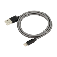 Kabel USB Ansmann Lightning 1m Pelēks (1700-0045) USB kabelis