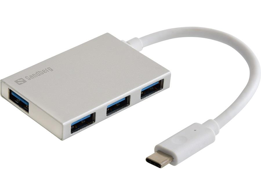 HUB USB Sandberg USB-C to 4 xUSB 3.0 Pocket Hub - 136-20 USB centrmezgli