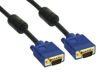 InLine S-VGA Kabel Premium, 15pol HD St/St - black, 1,5m kabelis video, audio