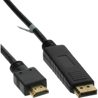 InLine DisplayPort zu HDMI Konverter Kabel 1m - black kabelis video, audio
