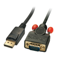 MicroConnect AS615AA, 57Y4393, 57Y4141 Displayport-VGA M-F, 15cm Black, V1.2, Active kabelis video, audio