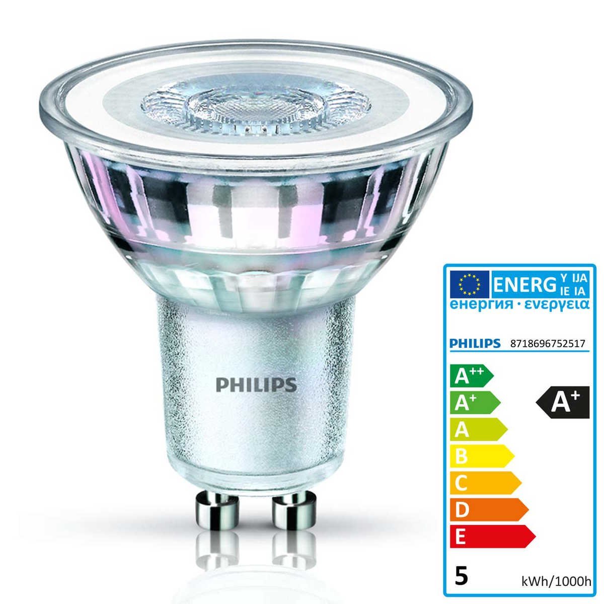 Philips CorePro LEDspot 4,6W GU10 - 36° 827 2700K extra warm white apgaismes ķermenis