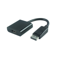 MicroConnect DP2HD4KS Active Displayport Adapter 1.2 DP male to HDMI female, Black,