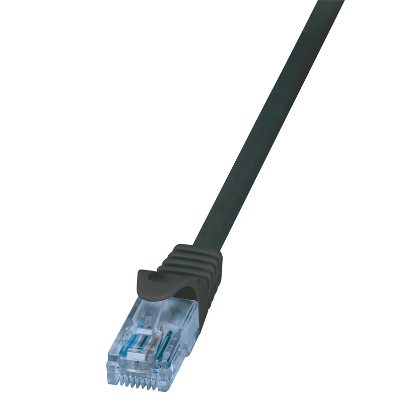 LOGILINK - Patch Cable Cat.6A 10GE Home U/UTP EconLine black 0,50m kabelis, vads