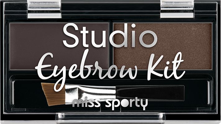 Miss Sporty Paleta do makijazu brwi Studio Eyebrow Kit 001 Medium Brown 1.1g 3607343874243 (3607343874243) ēnas