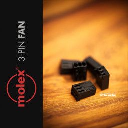 MDPC-X 3-Pin Fan Connector by Molex - black Barošanas bloks, PSU