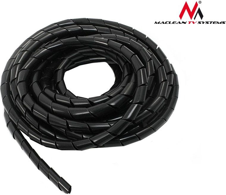 Maclean MCTV-685S Organizer Spiral cable Length (8.7*10mm) 3m Flexible black kabelis, vads