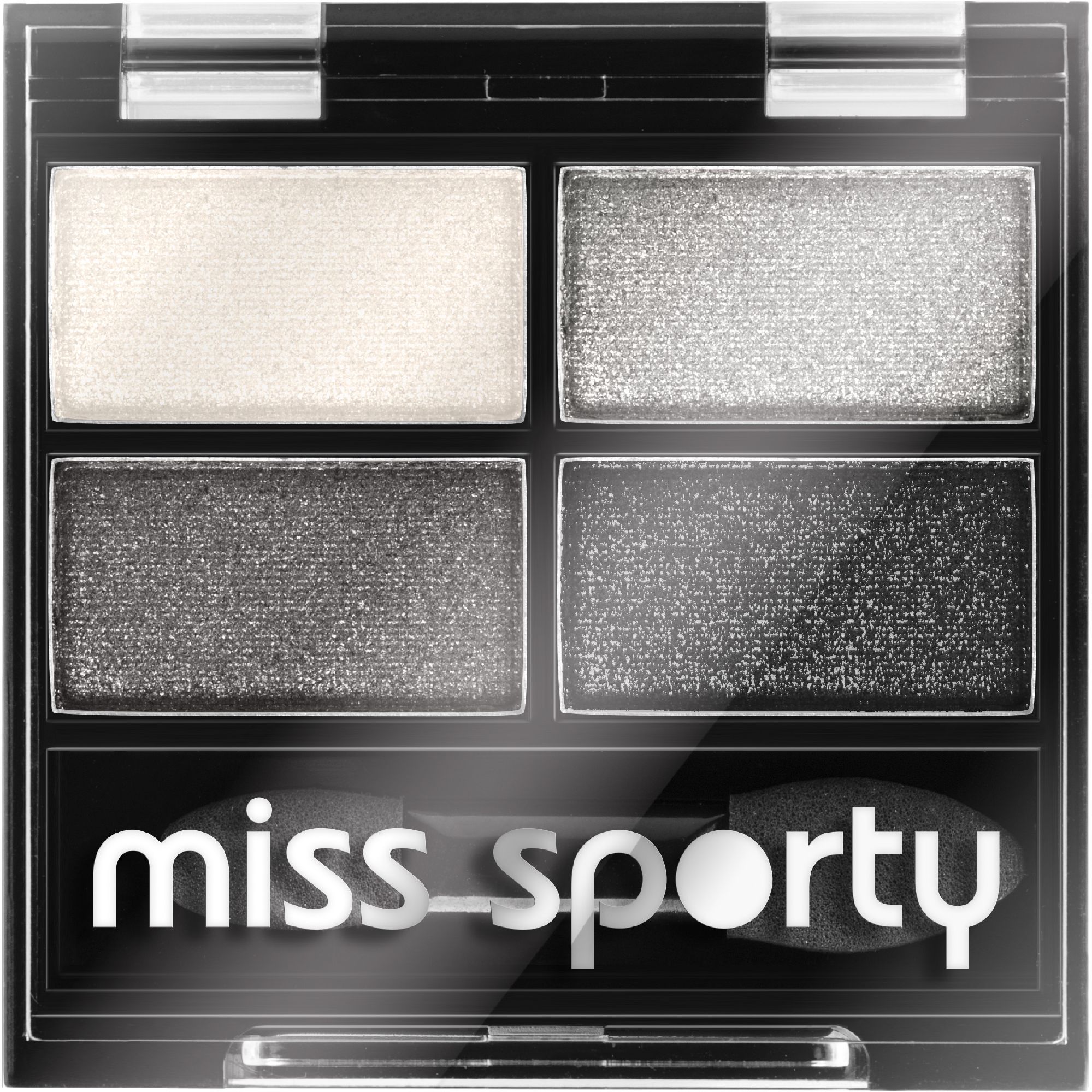 Miss Sporty Quattro Studio Poczworne cienie do powiek 404 Real Smoky/Smoky Black 5g 3607347901396 (3607347901396) ēnas