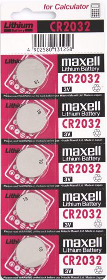 Maxell Bateria CR2032 210mAh 5 pc. Baterija