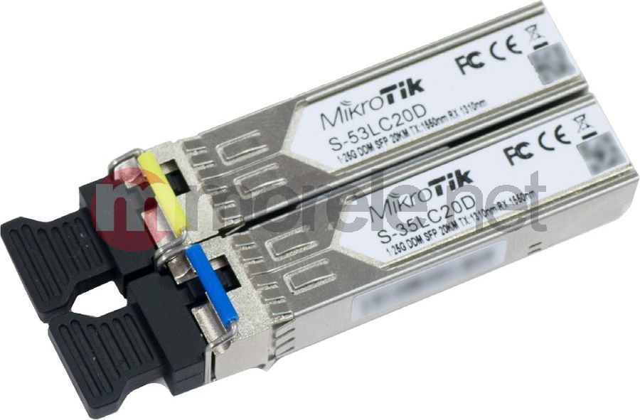 Modul SFP MikroTik Zestaw dwoch transceiverow S-3553LC20D MTS3553LC20D (5902560365993) tīkla iekārta