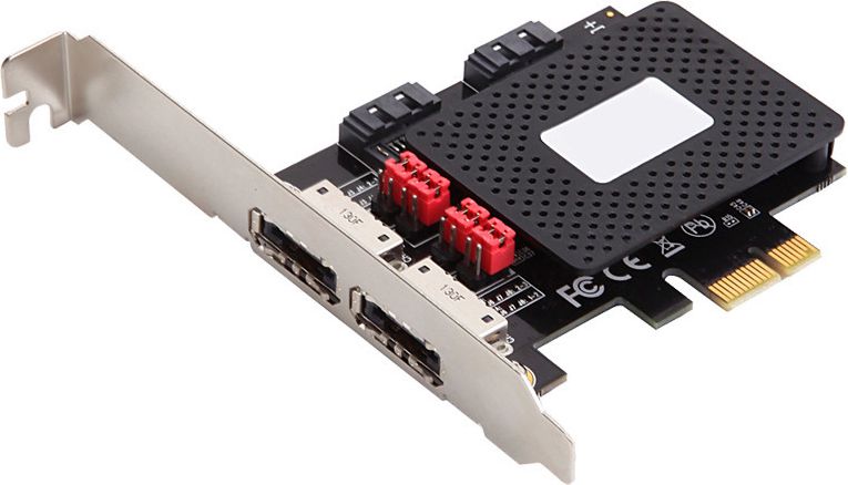MicroConnect 4 port SATA3.0 PCIe card Main chip : ASM1061  MC-SATA3-T4 karte