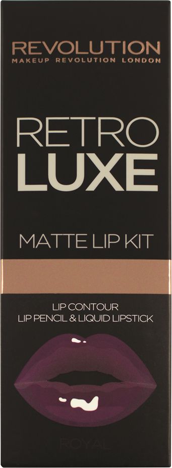 Makeup Revolution Retro Luxe Kit Matte Royal Pomadka i konturowka do ust 733901 (5029066103901) Lūpu krāsas, zīmulis
