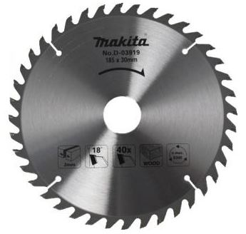 Makita Tarcza do drewna 185 x 30mm 40z (D-03919) Elektriskais zāģis