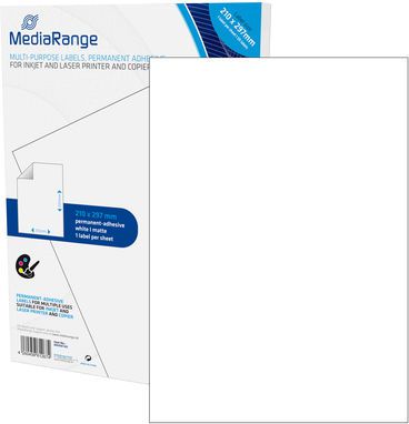 Etiketten MediaRange weis 210x297mm 50 St. zb. fur Pakete uzlīmju printeris