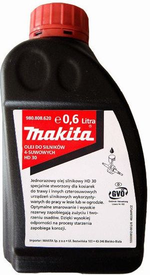 Makita Olej do silnikow 4-suwowych HD-30 0,6L (980808620) M 980808620 (4002829755778) Zāles pļāvējs - Trimmeris