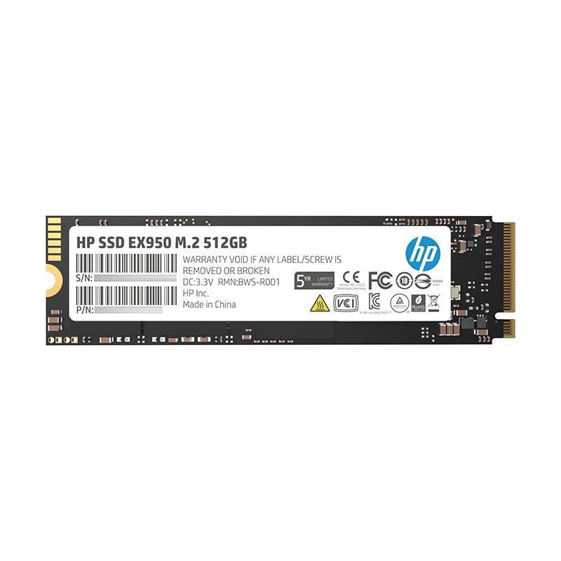 HP SSD EX950 512GB, M.2 PCIe Gen3 x4 NVMe, 3500/2250 MB/s, IOPS 390/370K SSD disks