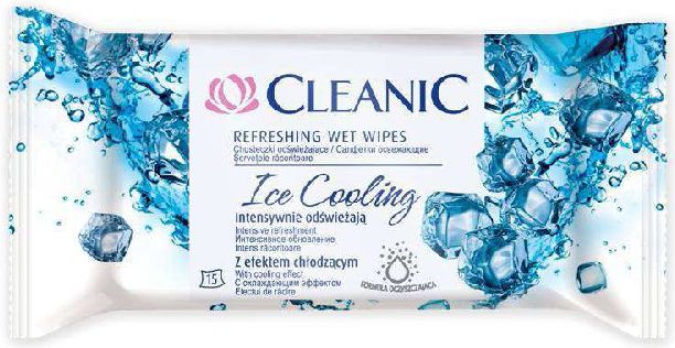 Cleanic Chusteczki odswiezajace Antybakteryjne Ice Cooling 1 op.-15szt 702160 (5900095009160) kosmētika ķermenim