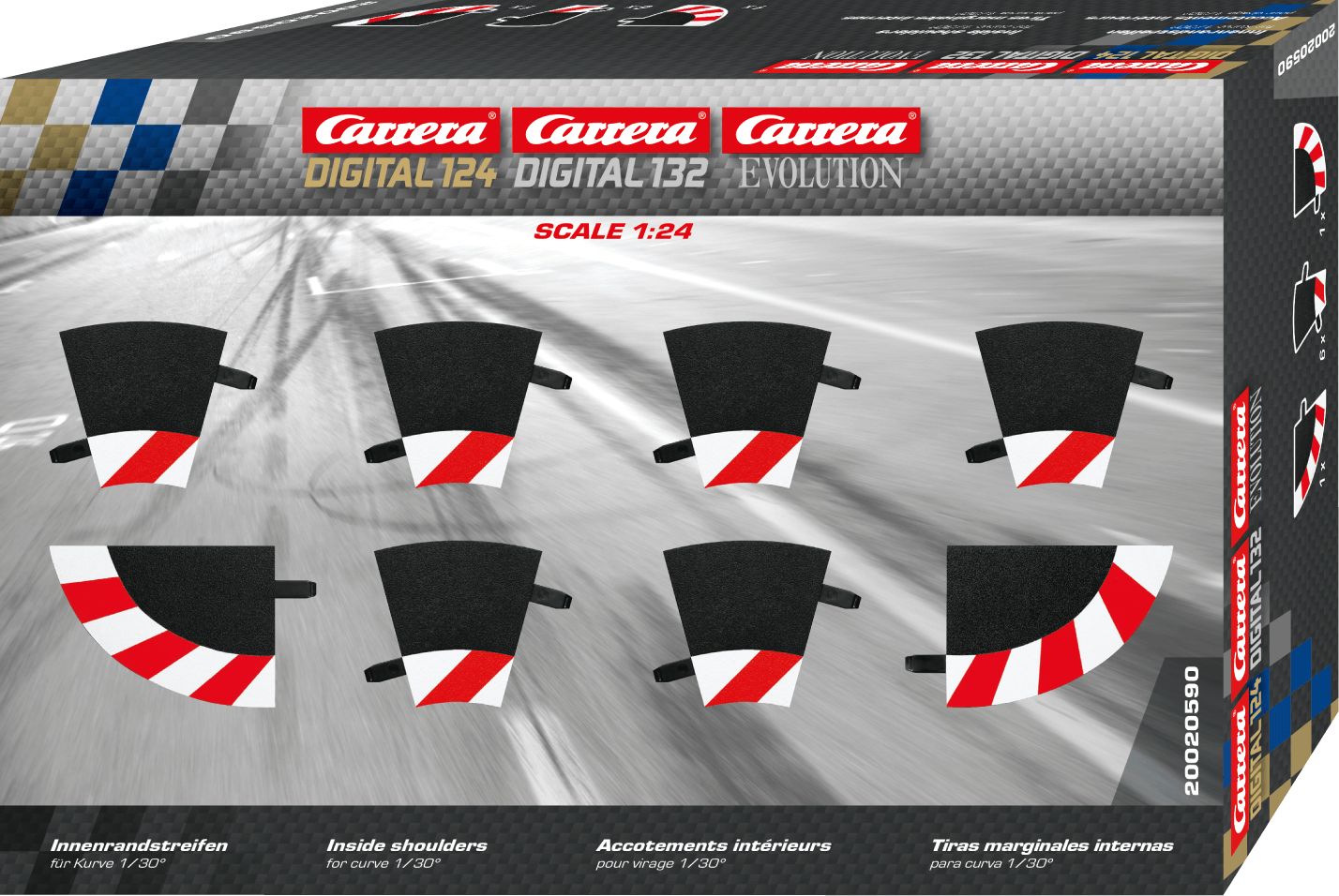 Carrera Listwy krawedziowe wewnetrzne do luku 1/30  (GCX3420) GCX3420 (4007486205901)