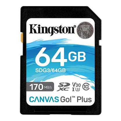 KINGSTON 64GB SDXC Canvas Go Plus 170R atmiņas karte