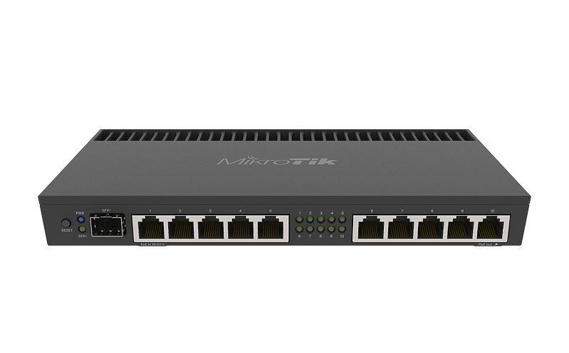 MikroTik RB4011iGS+RM Router 10/100/1000 Mbit/s, Ethernet LAN (RJ-45) ports 10, 1, RouterOS (Level 5) Rūteris
