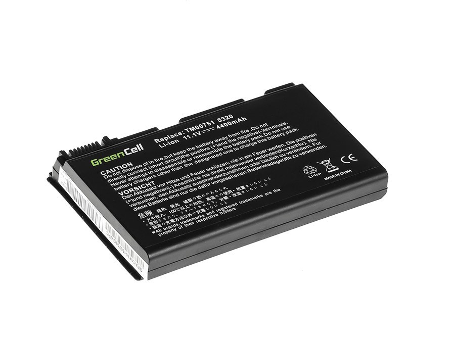 Green Cell Battery for Acer TravelMate 5220 5520 5720 7520 7720 / 11,1V 4400mAh akumulators, baterija portatīvajiem datoriem