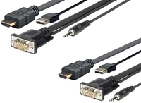 VivoLink  PRO HDMI+USB and micro VGA audio cable 5 Meter kabelis, vads