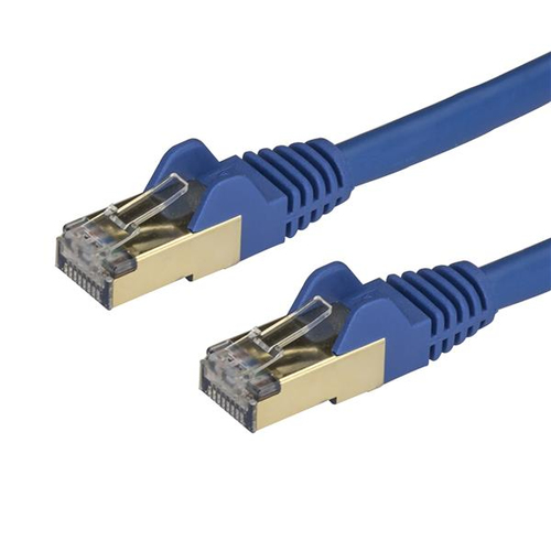 1.5 m CAT6a Cable - Blue - RJ45 Ethernet Cable - Snagless - CAT6a STP Cord - ... adapteris