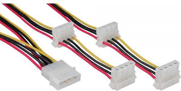 InLine Molex - Molex x4, 0.55m, Wielokolorowy (29654A) kabelis datoram