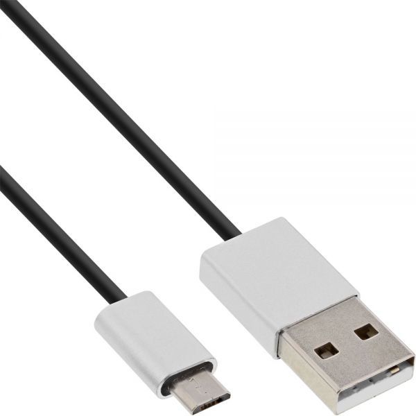 Kabel USB InLine USB A -> Micro USB (M/M) Czarny 3m (31730I) USB kabelis