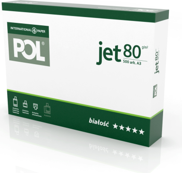 International Paper Papier ksero PolJet A3 80g 500 arkuszy 3050021011 (2010000148532) papīrs