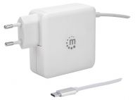 Manhattan 230V USB-C, 60W USB-A 5V, white iekārtas lādētājs