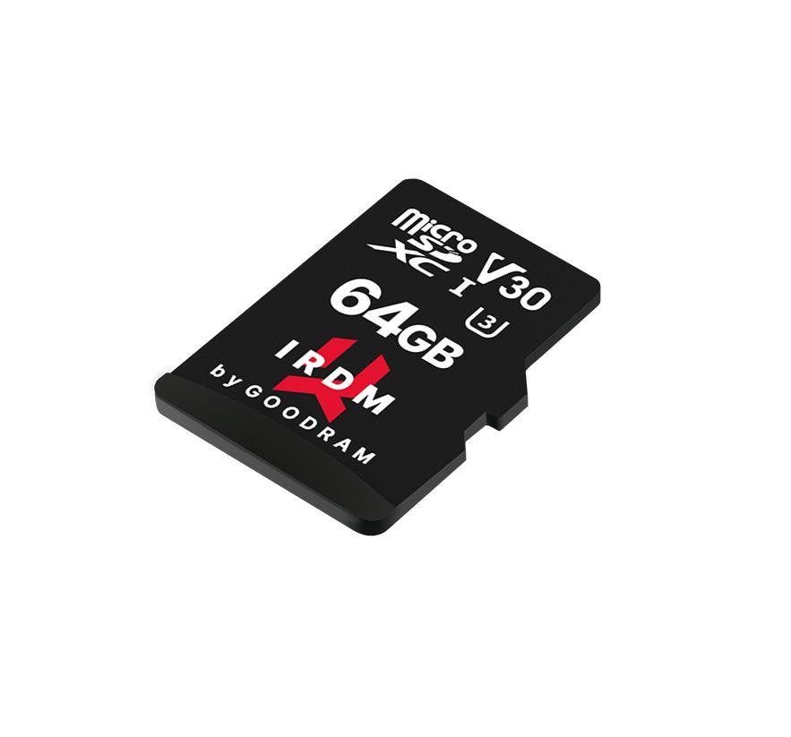 GOODRAM IRDM 64GB microSD UHS-I U3 + adapter atmiņas karte