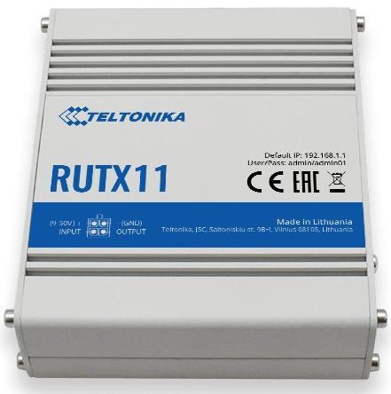 Teltonika RUTX11 wireless router Gigabit Ethernet Dual-band (2.4 GHz / 5 GHz) 3G 4G Grey Rūteris