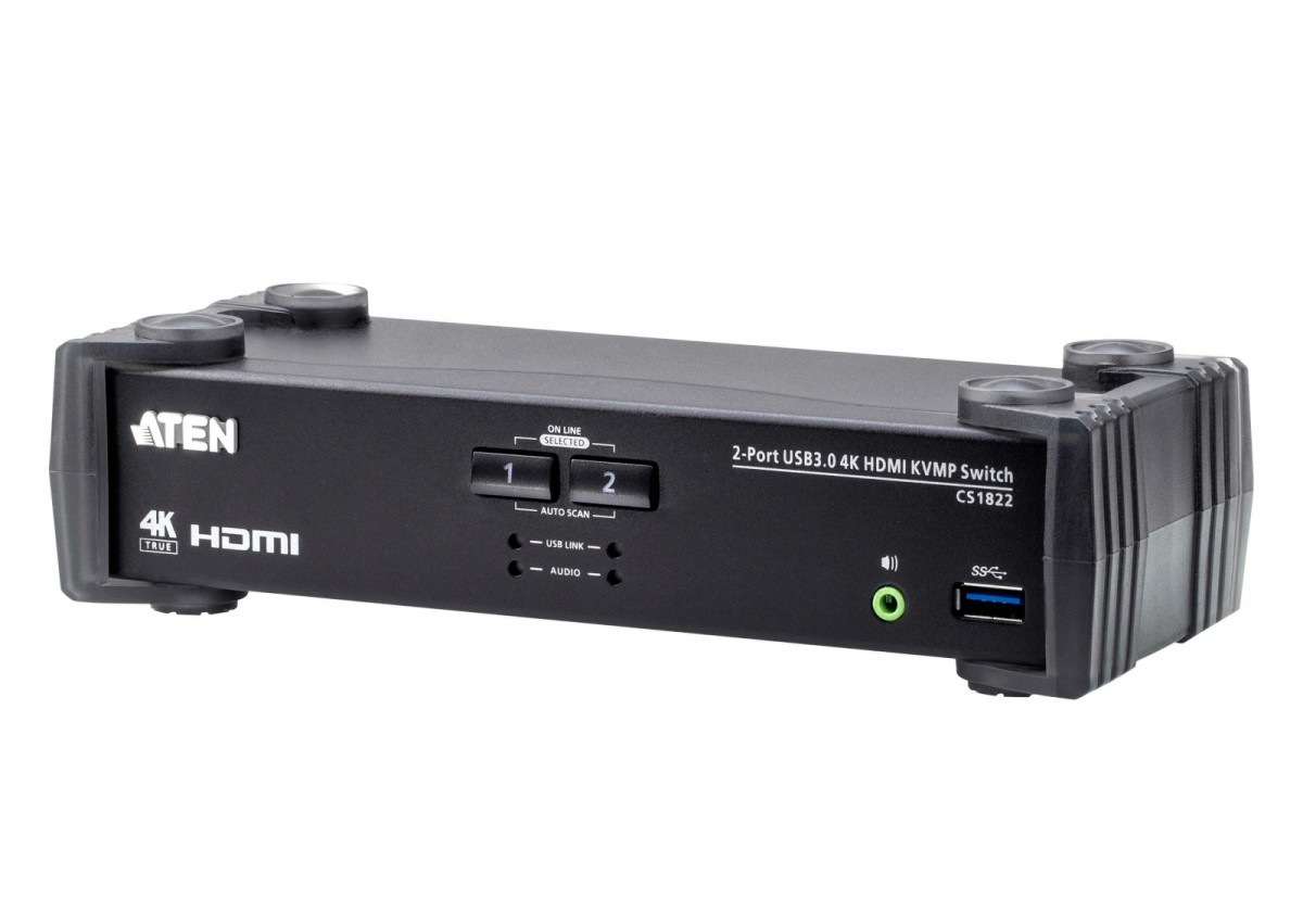 2-Port USB3.0 4K HDMI KVMP Switch CS1822-AT-G KVM komutators