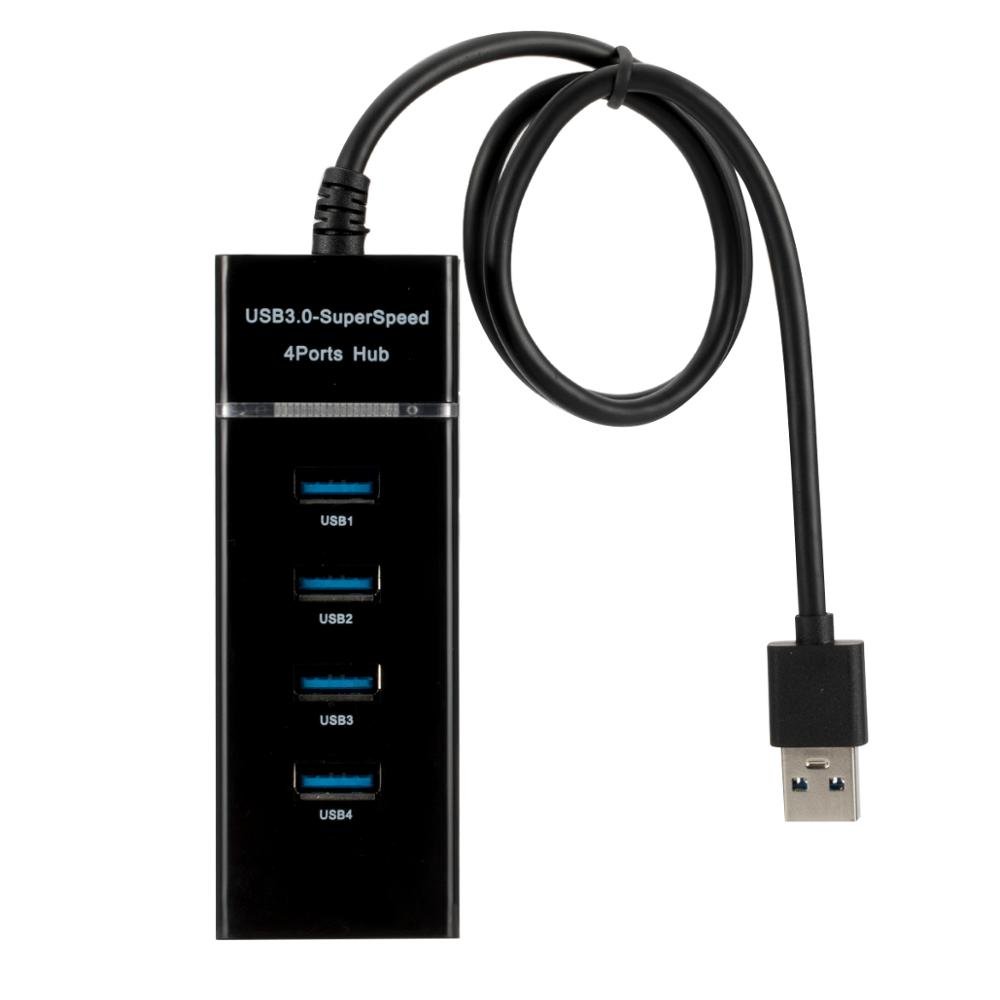 Roger AD15651 USB 3.0 Hubs - Sadalītājs 4 x USB 3.0 / 5 Gbps Melns USB centrmezgli